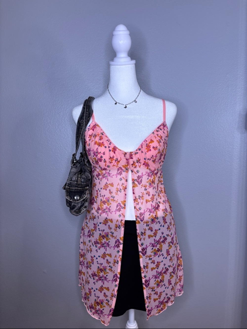 Out From Under Floral Slit Tank Top ‼️LISTING IS FOR TANK TOP ONLY‼️